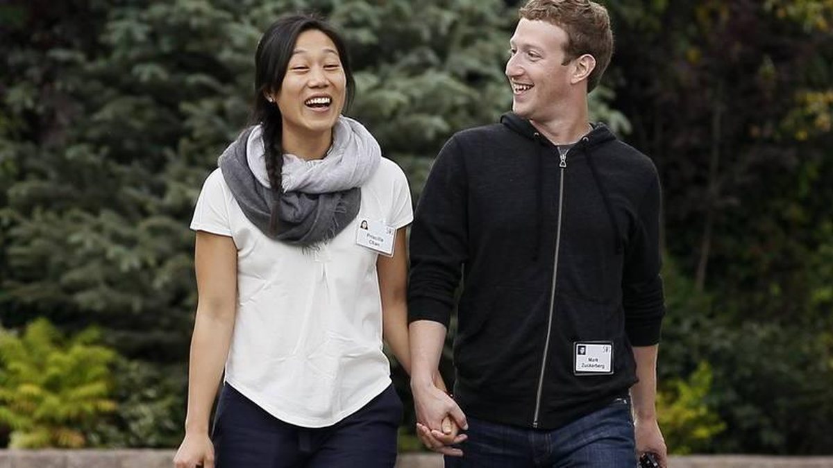 Mark Zuckerberg e Priscilla Chang 3 - Mark e Priscilla quando anunciaram que iriam ser pais