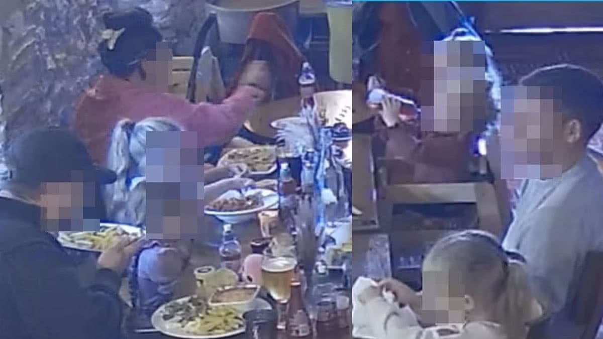 Família é flagrada comendo sem pagar conta em bar no Reino Unido - (Foto: reprodução/Facebook)