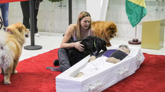 Nahim pediu para ter caixão no chão para se despedir dos cachorros - (Foto: Van Campos/AgNews)