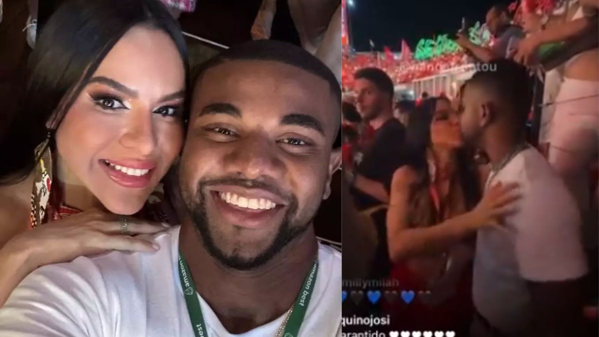 Davi Brito do BBB e musa do Boi Caprichoso juntos - (Foto: reprodução/Instagram)