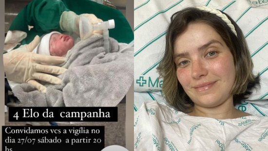 Nasceu Sofia, segunda filha de Leo Zagueiro e a esposa Camila Campos - Reprodução: Instagram