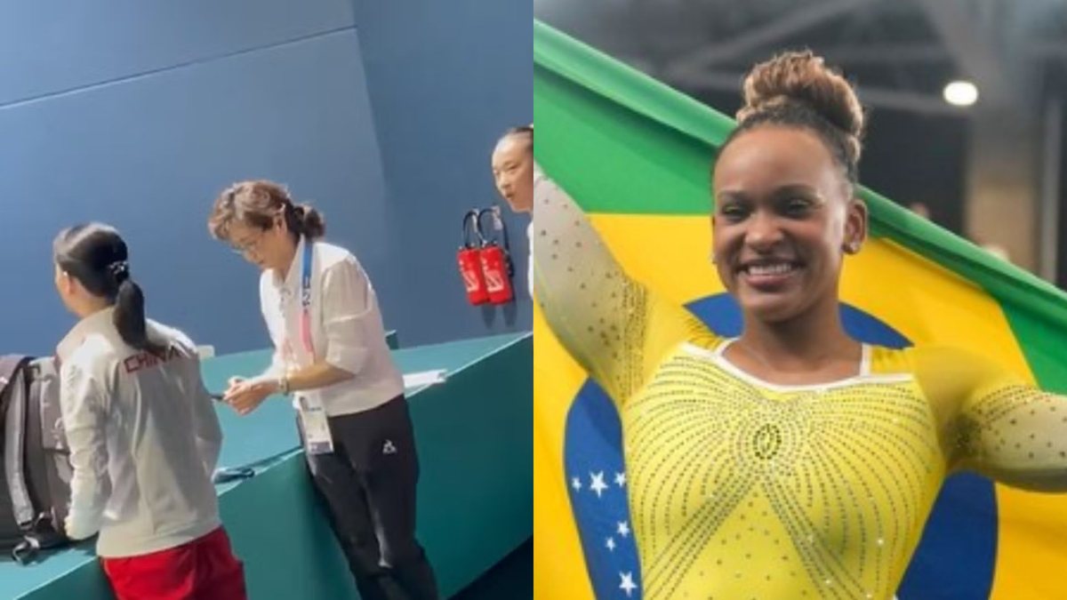 Árbitra chinesa é vista tirando foto com a medalha da China - (Foto: Reprodução/Instagram)