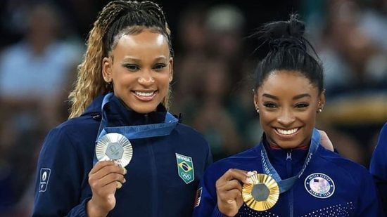 Rebeca Andrade e Simone Biles - Foto: Instagram/ Ricardo Bufolin/CBG