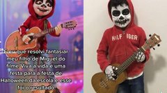 Imagem Mãe fantasia filho de personagem de ‘Viva a vida é uma festa’ e resultado surpreende