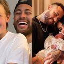 Neymar e os filhos, Mavie e Davi Lucca - Reprodução/Instagram