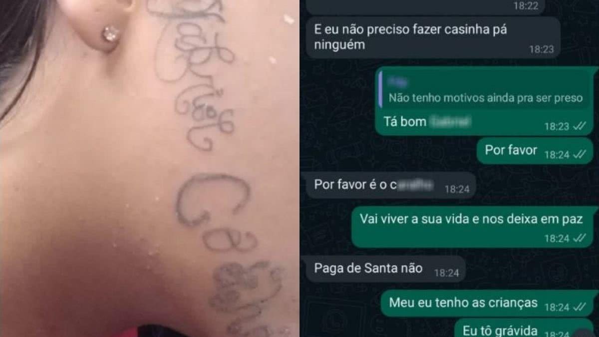 A mãe mostrou as mensagens que trocou com o ex-namorado da filha - Reprodução/G1