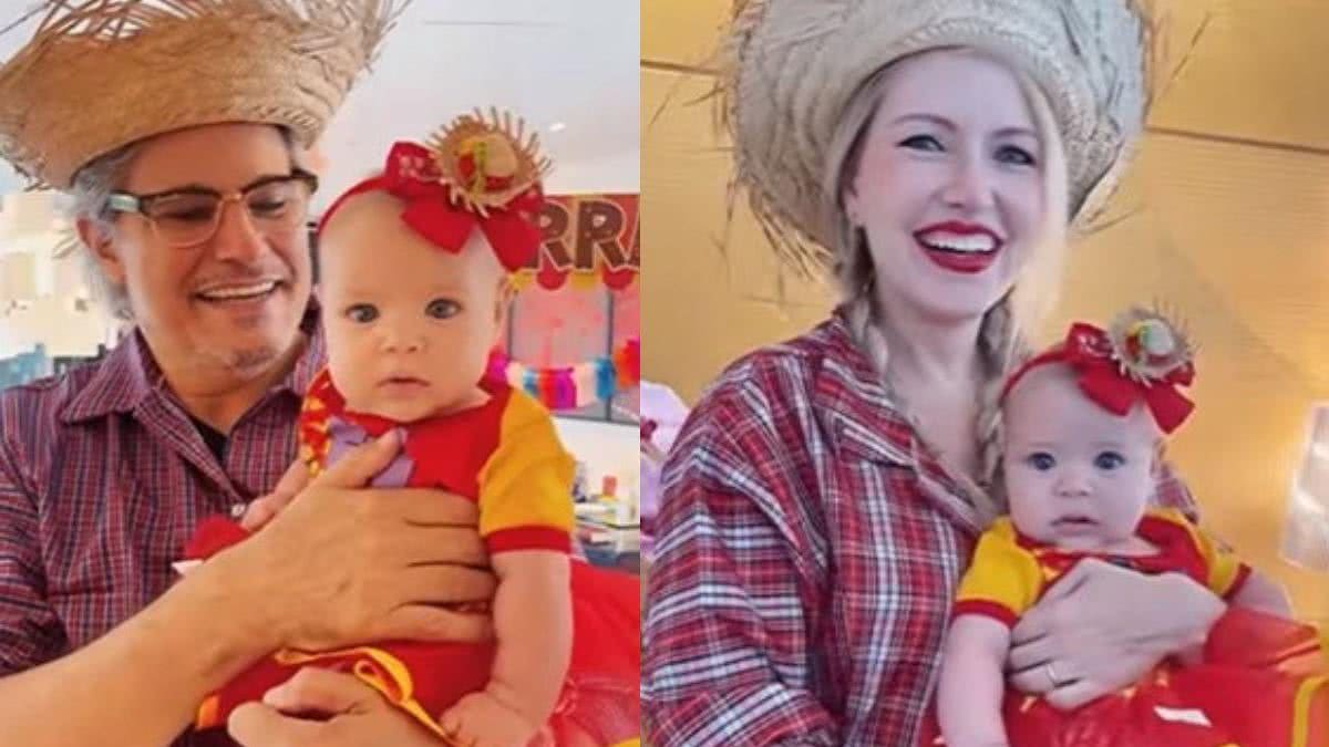 Imagem Edson Celulari faz festa junina para comemorar 4 meses da filha