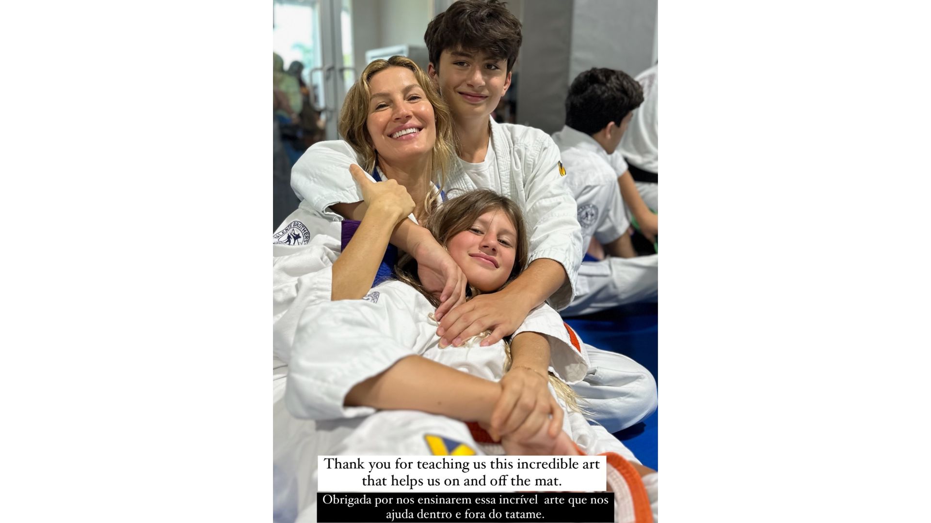 Gisele e filhos