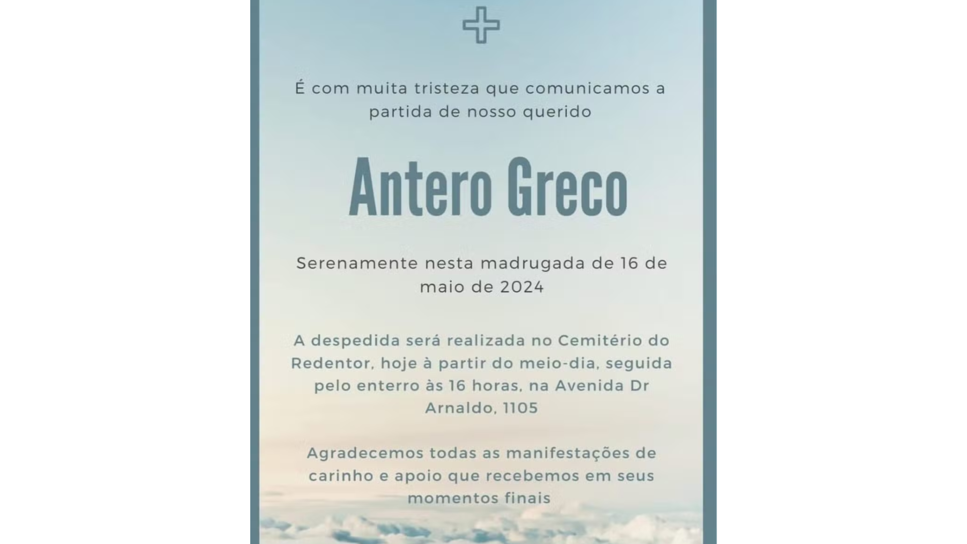 Velório de Antonio Greco