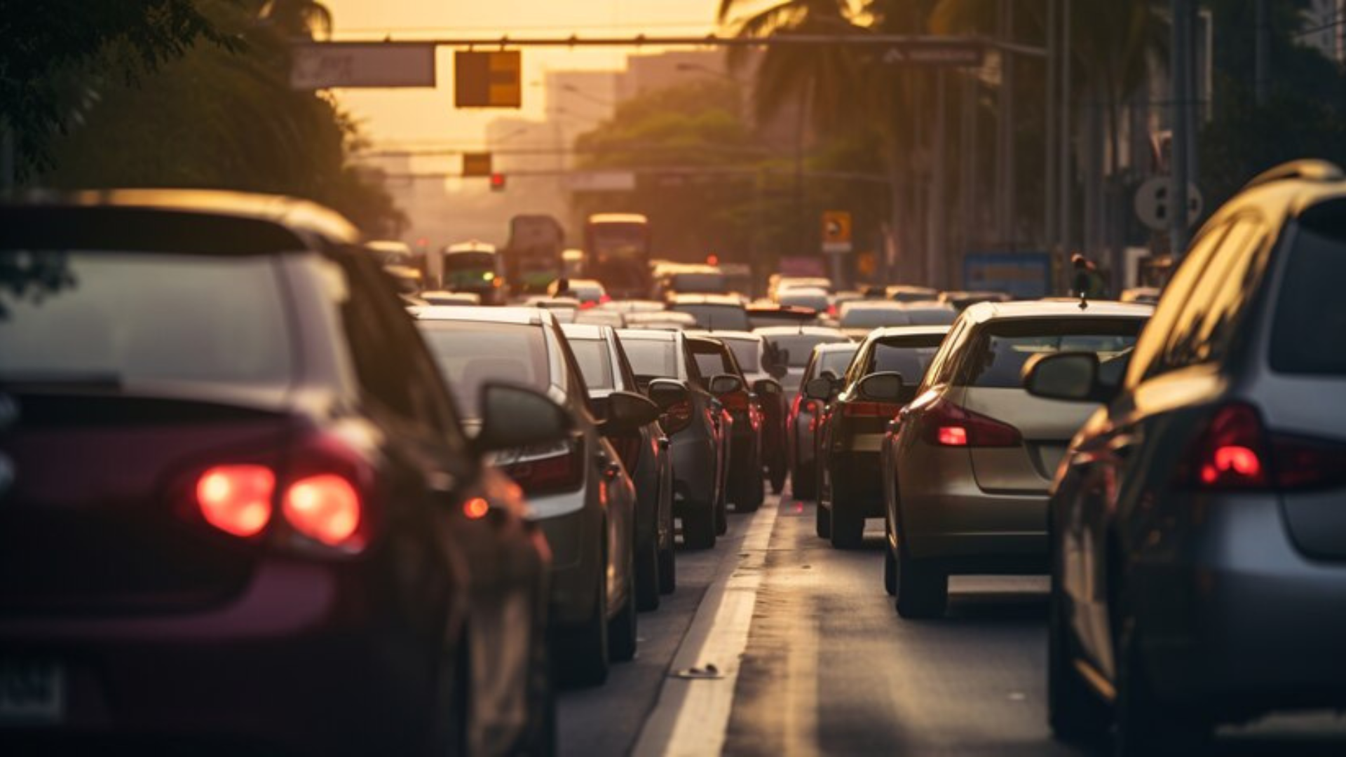 Carros no trânsito