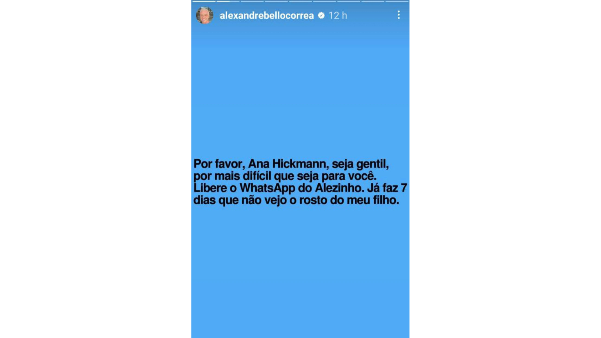 Alexandre Correa acusa Ana Hickmann de alienação parental
