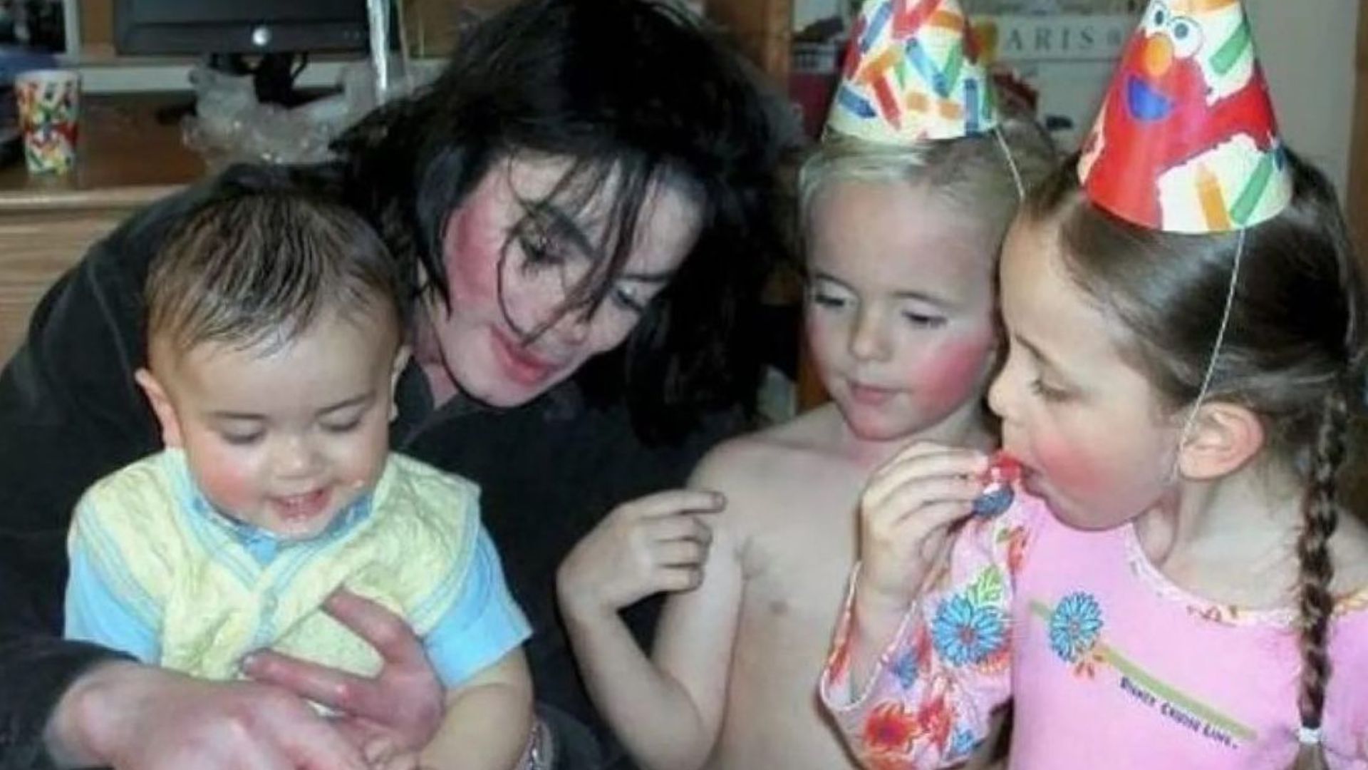 Michael Jackson e os três filhos, Prince, Paris e Bigi