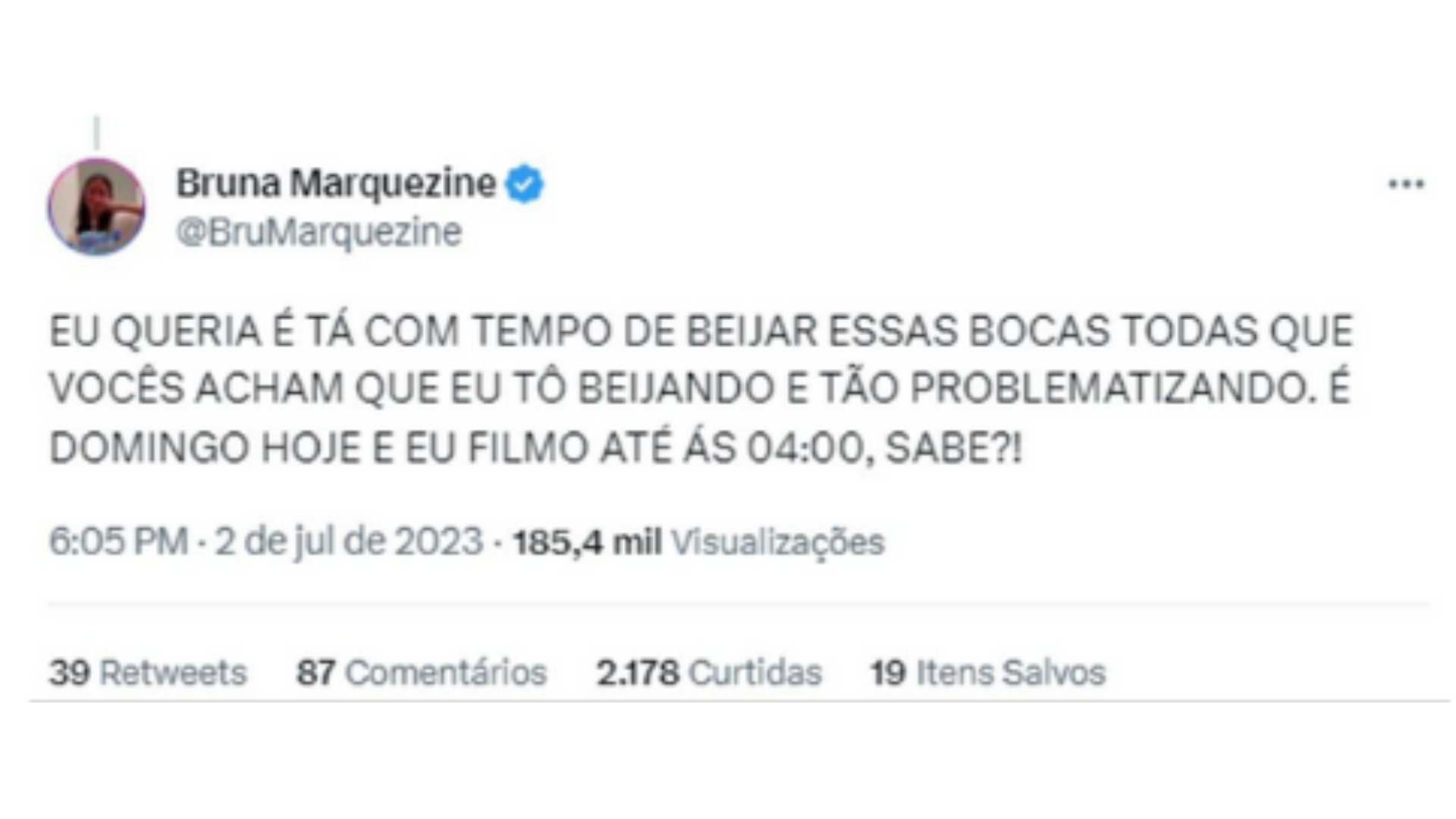 Bruna Marquezine falando sobre rumores de romance com João Guilherme