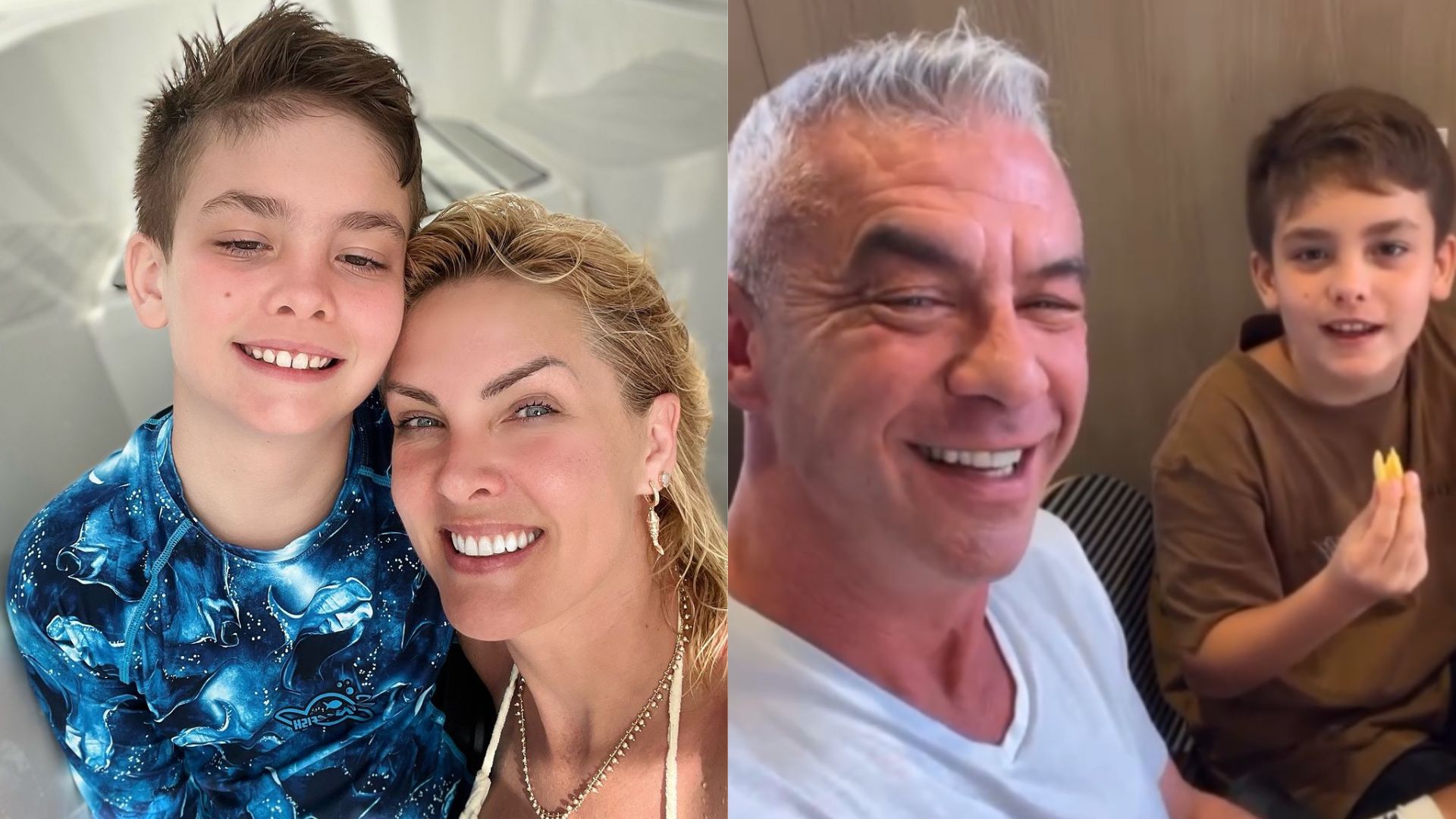 Ana Hickmann, Alexandre Correa e filho