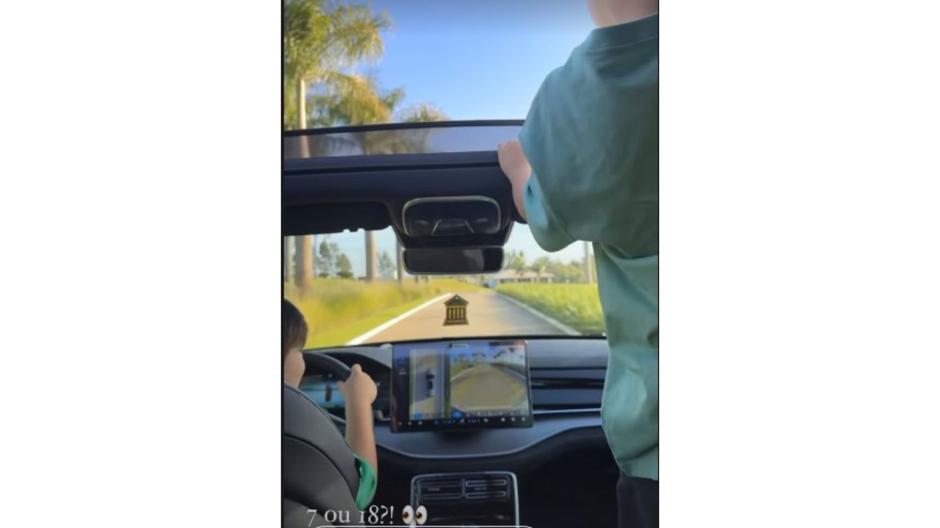 Crianças em um carro