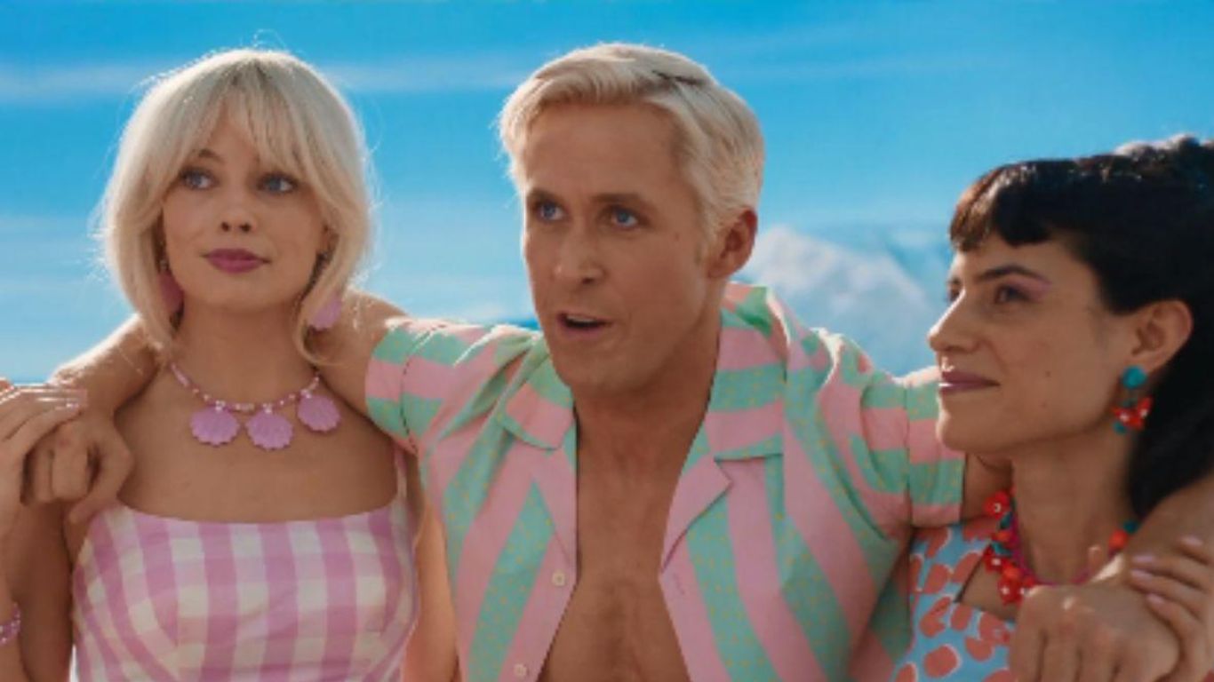 Nargot Robbie e Ryan Gosling como Barbie e Ken