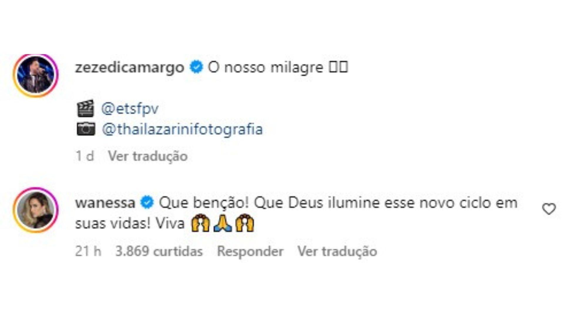 Print de comentário no instagram