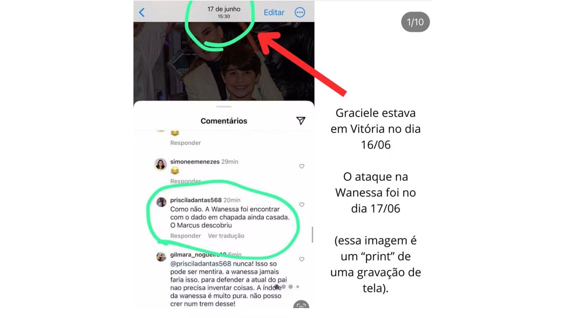 print de Instagram