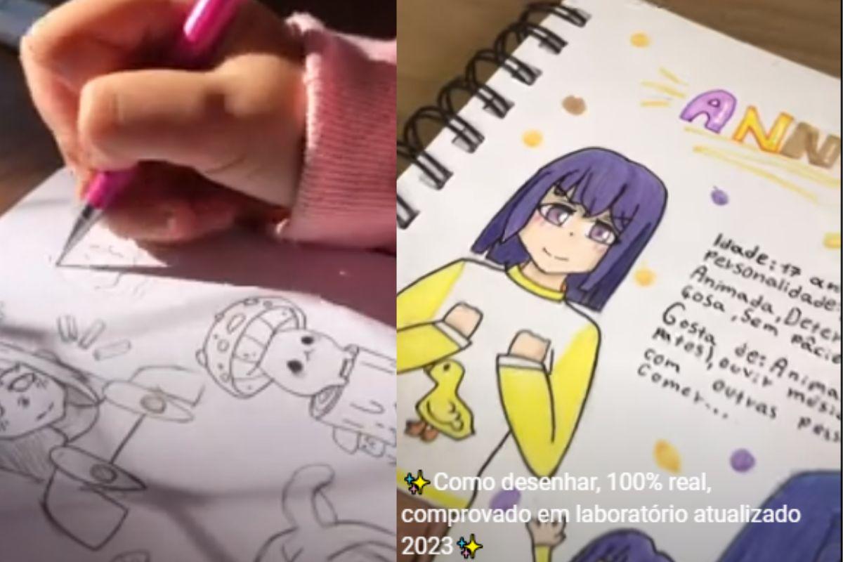 Menina realiza sonho ao criar canal no Youtube para mostrar seus desenhos