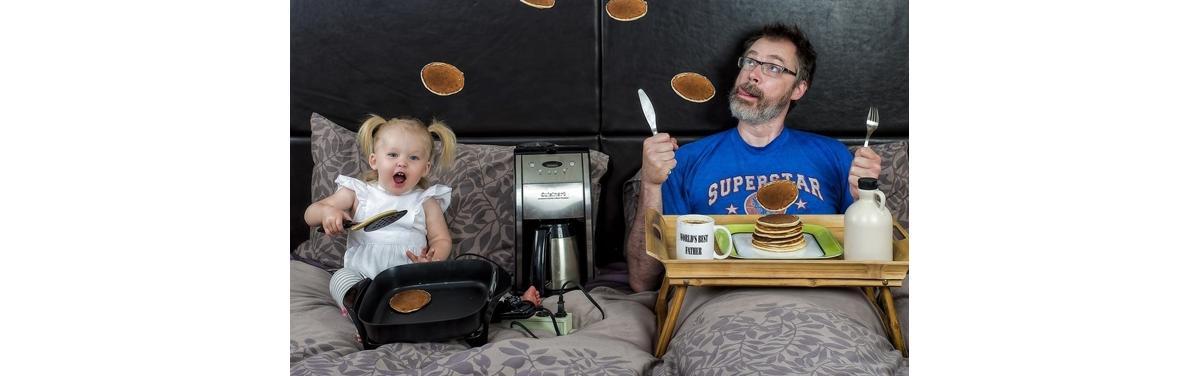 Pai cria série fotográfica ao lado da filha