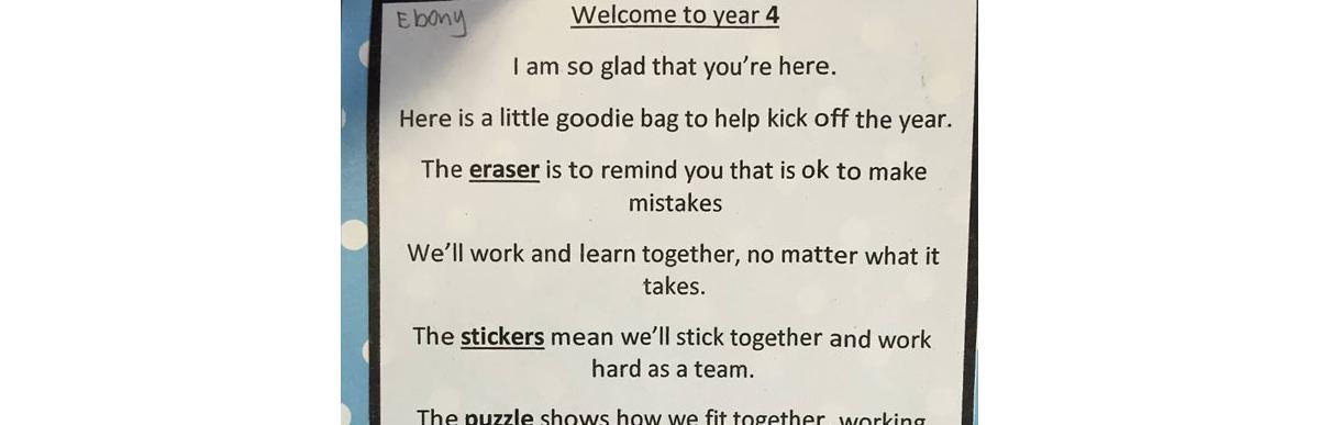 Essa professora é genial! Um poema e um saquinho surpresa para animar os alunos