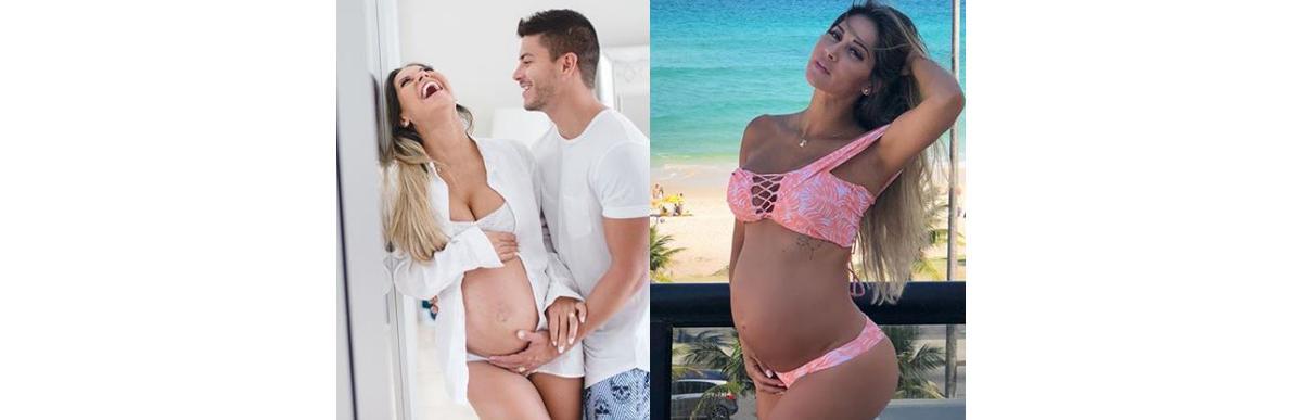 Mayra Cardi publica vídeo de barriga de nove meses: “Vamos tentar sair pelo umbigo”