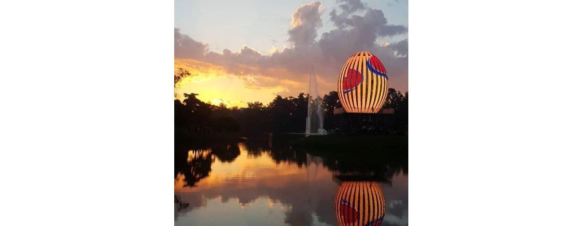 Ovo interativo está exposto no Parque do Ibirapuera