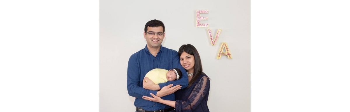 Revati, o marido e a filha Eva