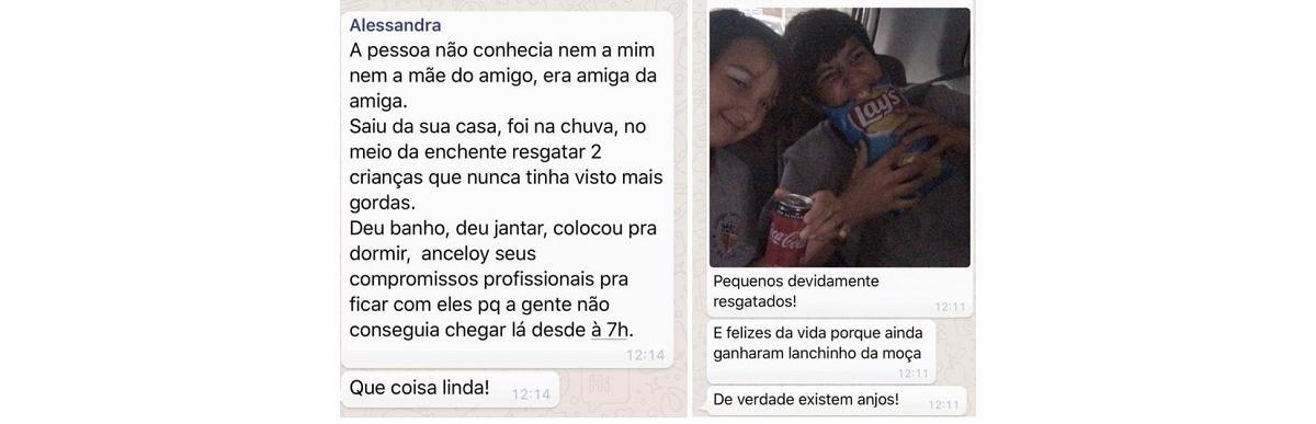 Desconhecida resgata crianças ilhadas por chuva no RJ e mãe agradece: “Palavras não são suficientes”