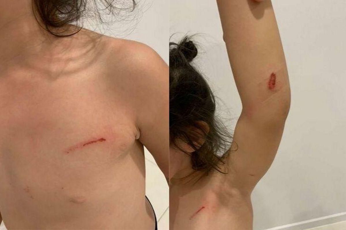 Abby chegou assim em casa