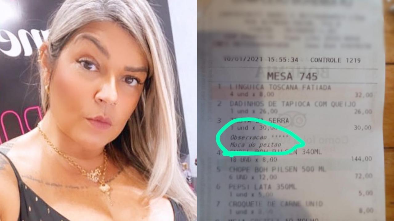 Mãe que recebeu comentário abusivo sobre seus seios em comanda de bar faz desabafo: “Fim dos tempos”