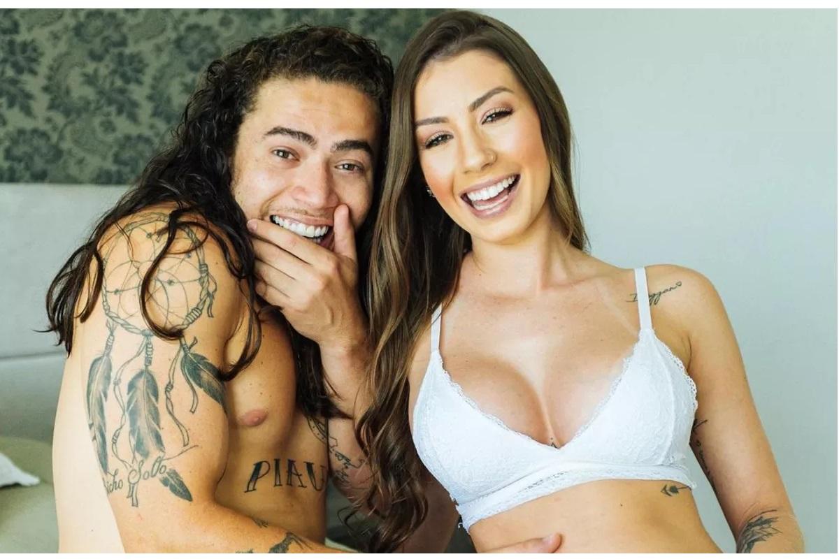 Maria Lina aparece fazendo exercícios no 6º mês de gravidez e mostra tamanho da barriga com Whindersson