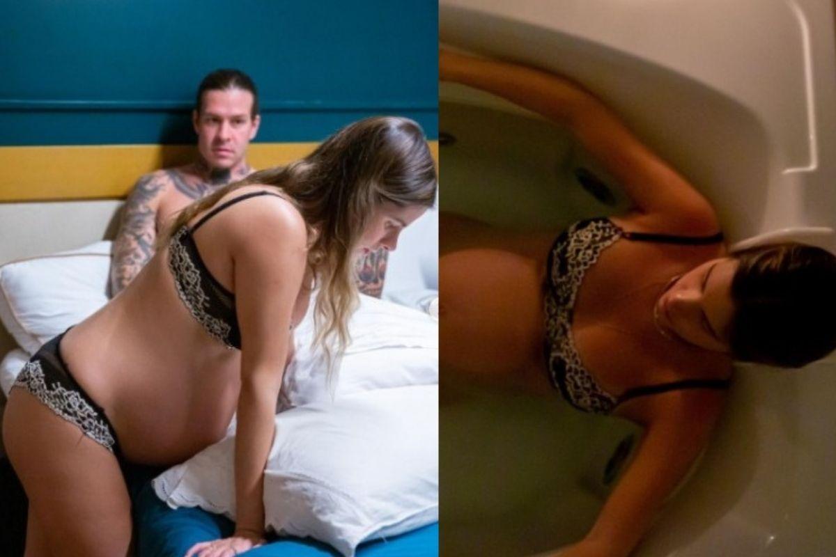 Shantal compartilhou diversos momentos do parto de Domênica