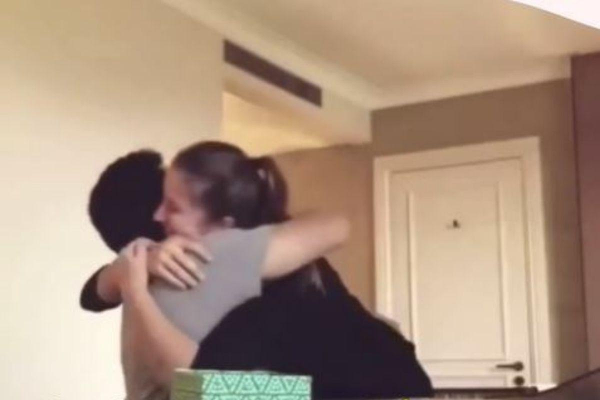 Pai fica surpreso com anuncio da segunda gravidez