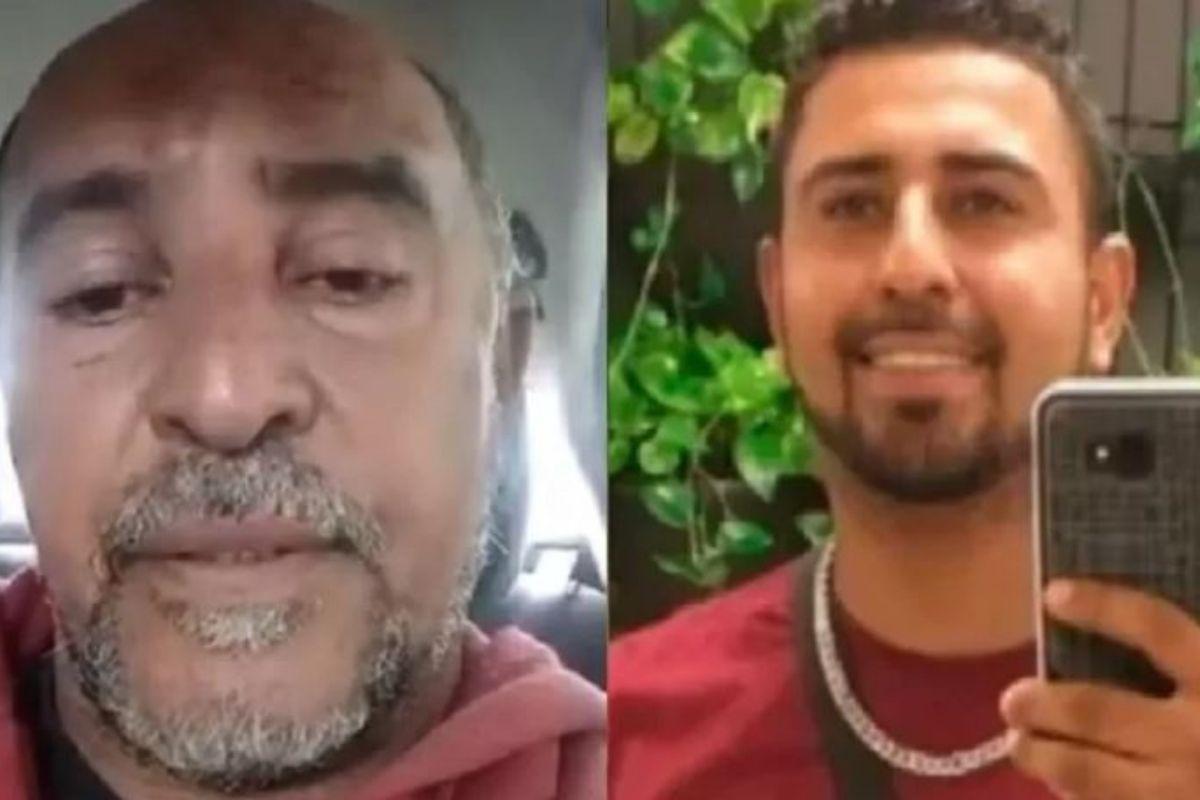 Trecho do vídeo onde o pai admite ter esfaqueado o filho