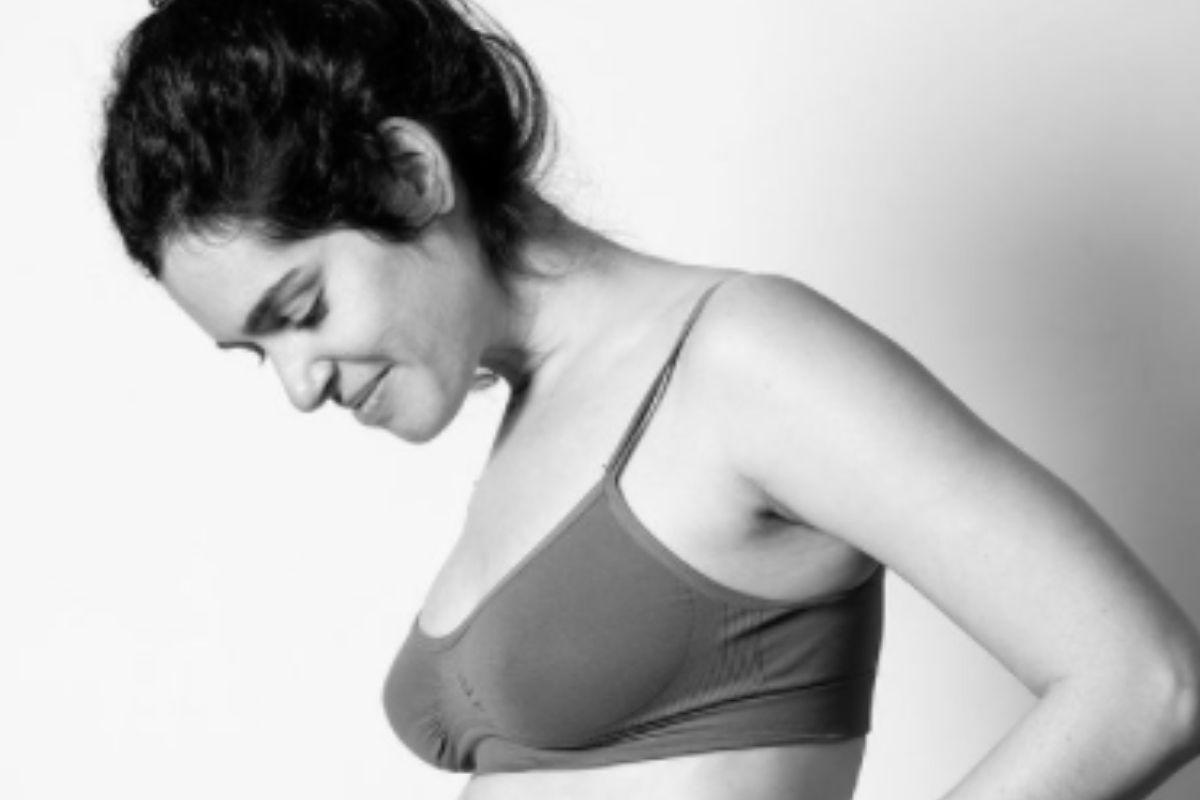 Maria Flor mostra barrigão de 8 meses