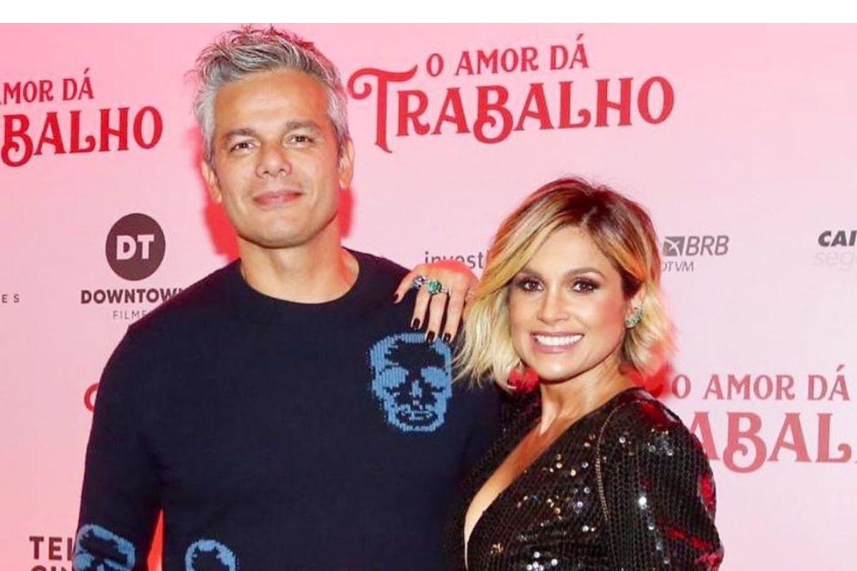 Otaviano Costa brinca com a esposa sobre estar grávida