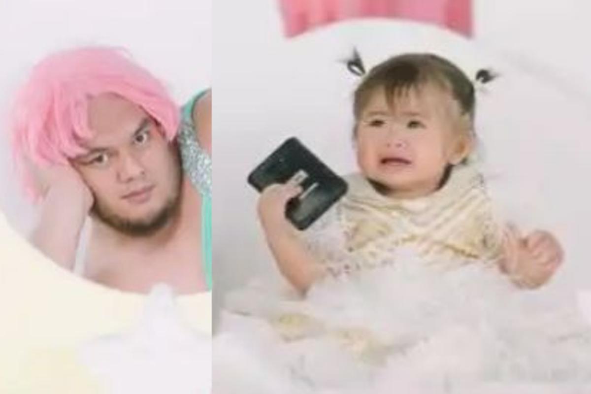 A menina não queria tirar as fotos no ensaio fotográfico