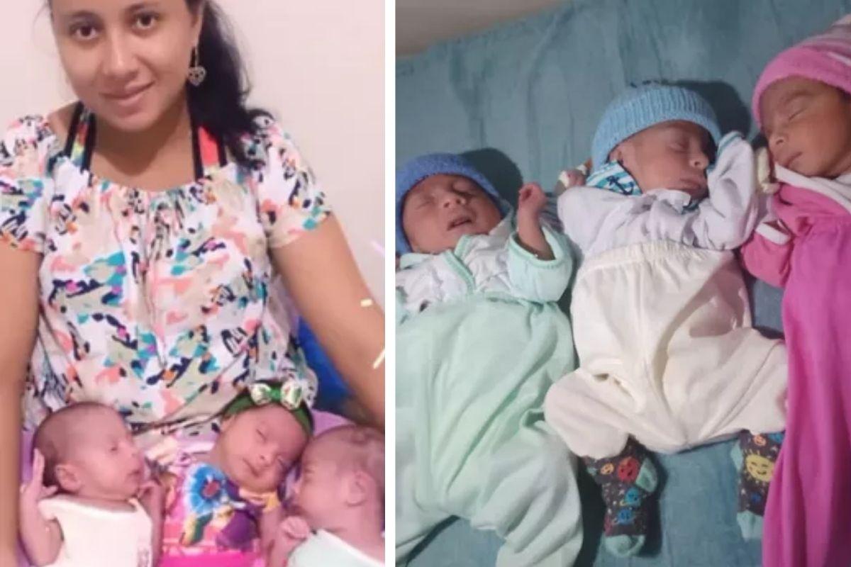 A Angélica é mãe dos trigêmeos e de mais uma menina de 6 anos, a Valentina