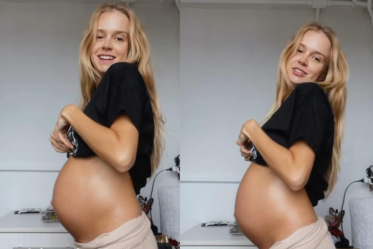 Isabella Scherer mostra tamanho da barriga e conta truque que alivia peso da barriga