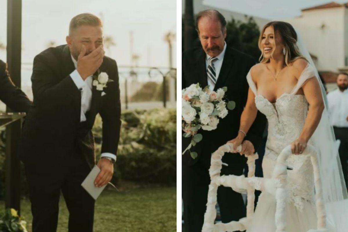 A noiva deixou a todos emocionados no casamento