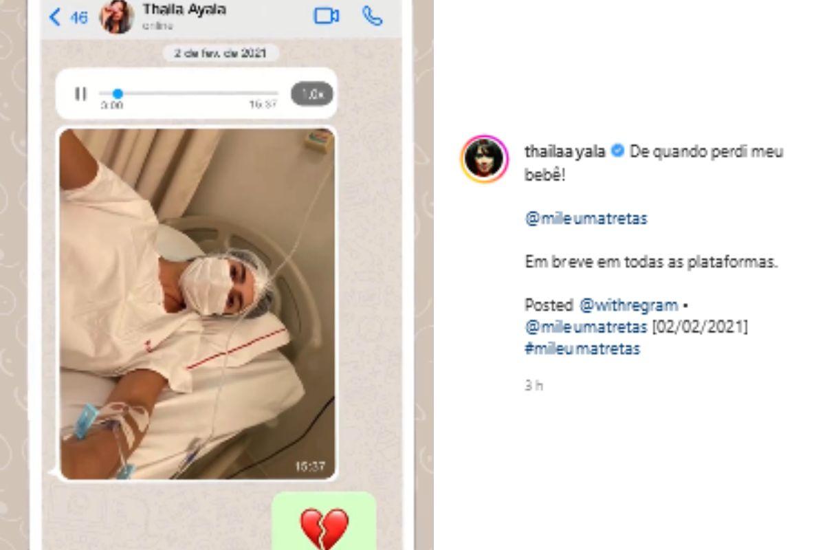 Thaila contou detalhes do ocorrido nas redes sociais
