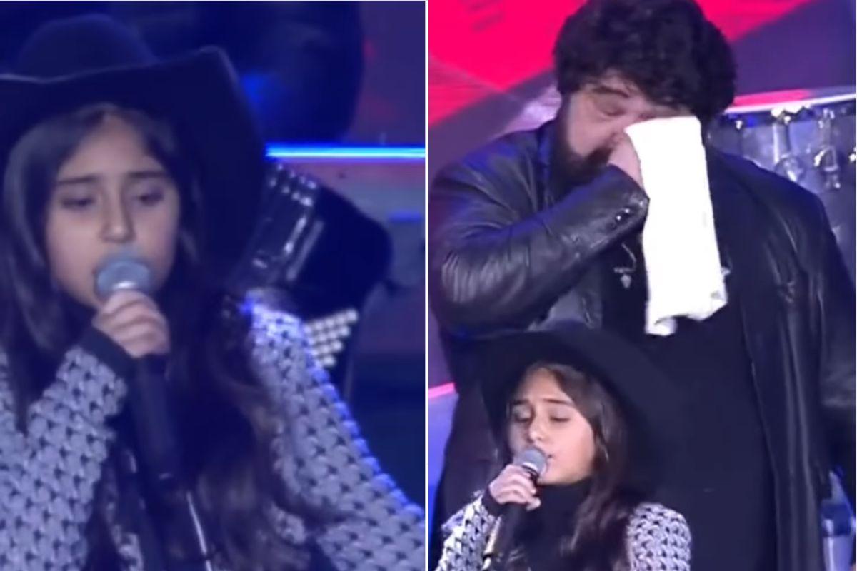 Fabiano Menotti se emocionou ao ouvir a filha cantando na festa barretense