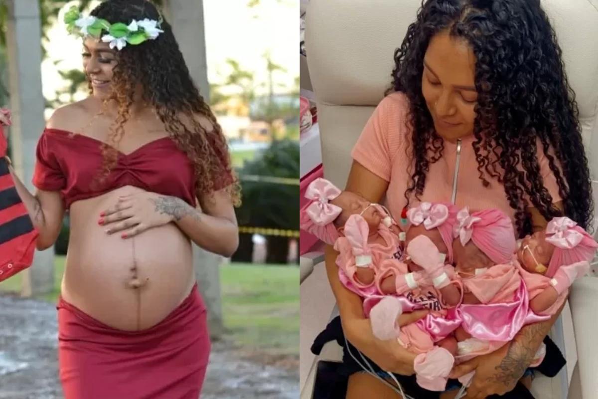 A mãe foi pega de surpresa com a gravidez