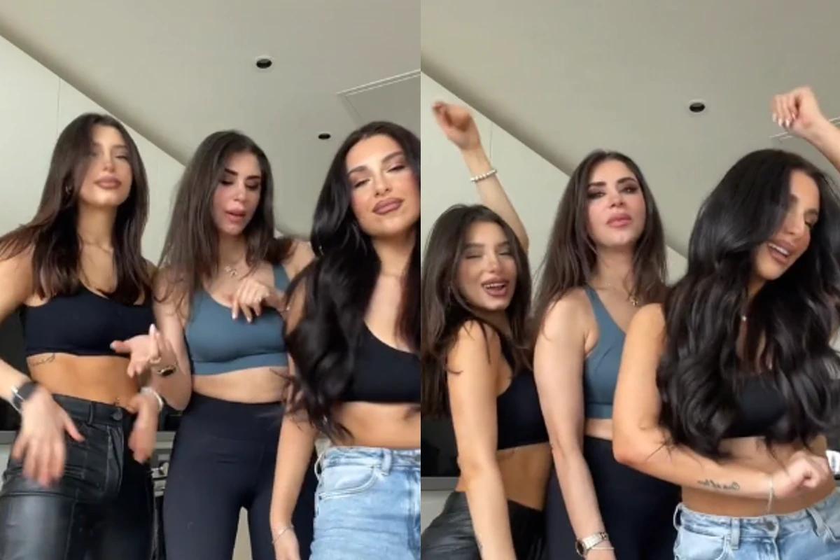 Gêmeas dançando em TikTok com a mãe que é muito parecida com as filhas