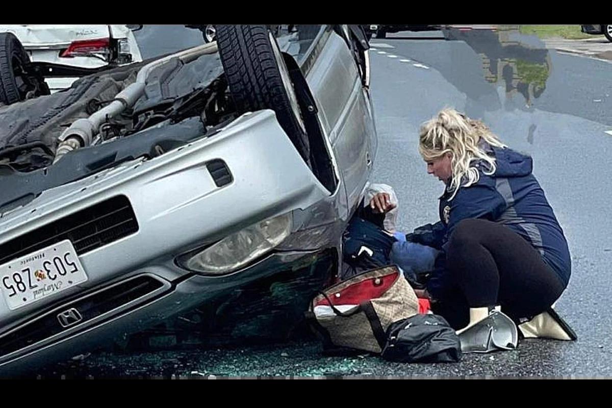 Bombeira grávida salava vítima em acidente