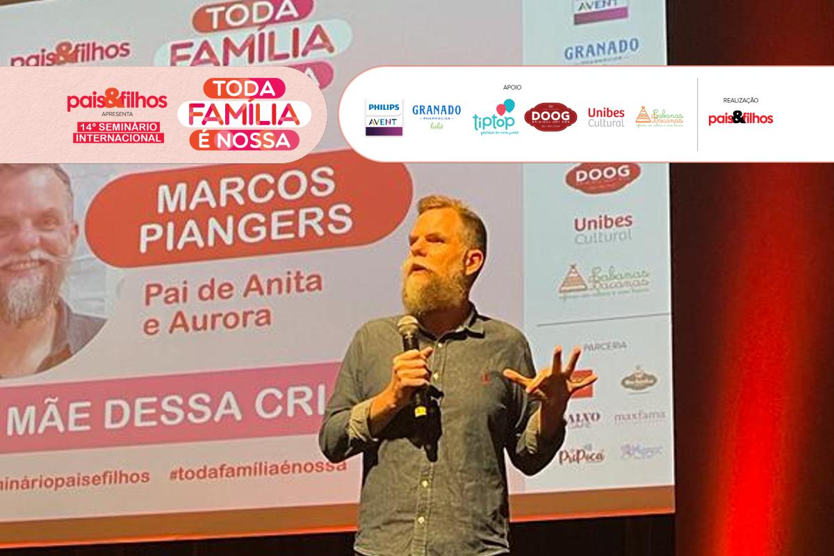 Marcos Piangers falou sobre a paternidade para os inscritos no Seminário