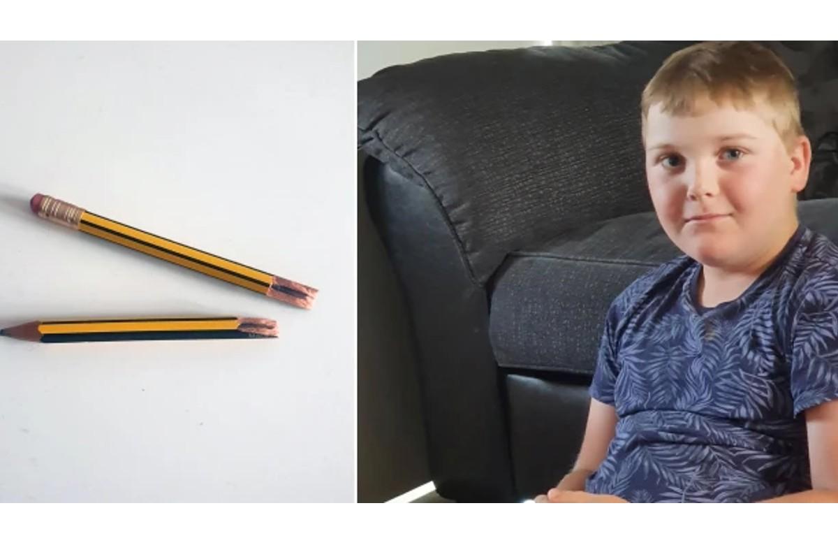 Menino quebra lápis na escola e mãe recebe conta