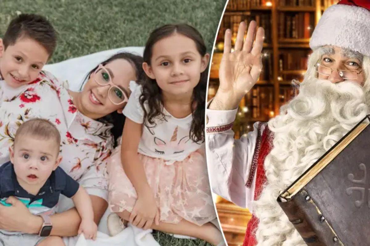 Mãe contrata papai noel para fazer os filhos ajudarem em casa