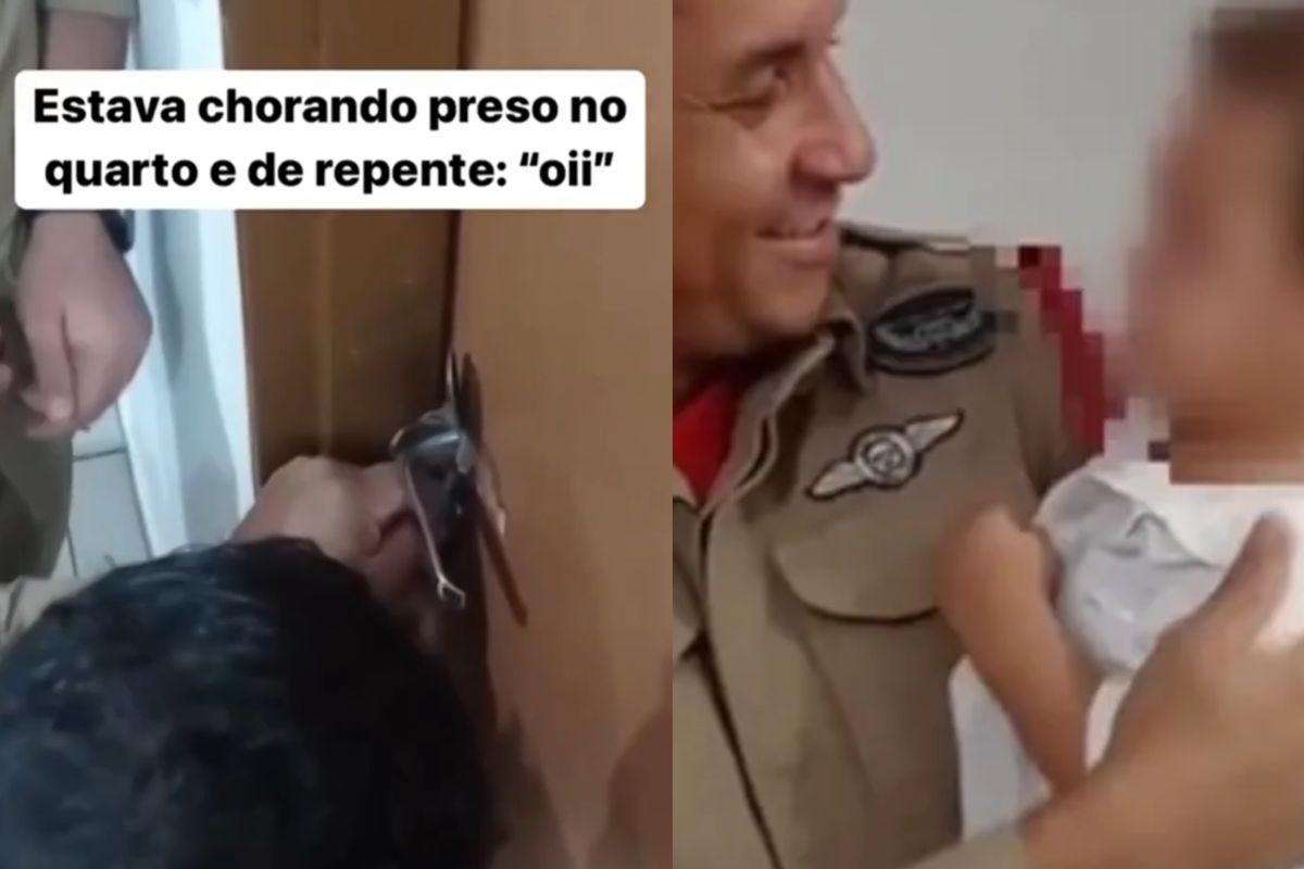 Os oficiais não precisaram arrombar a porta